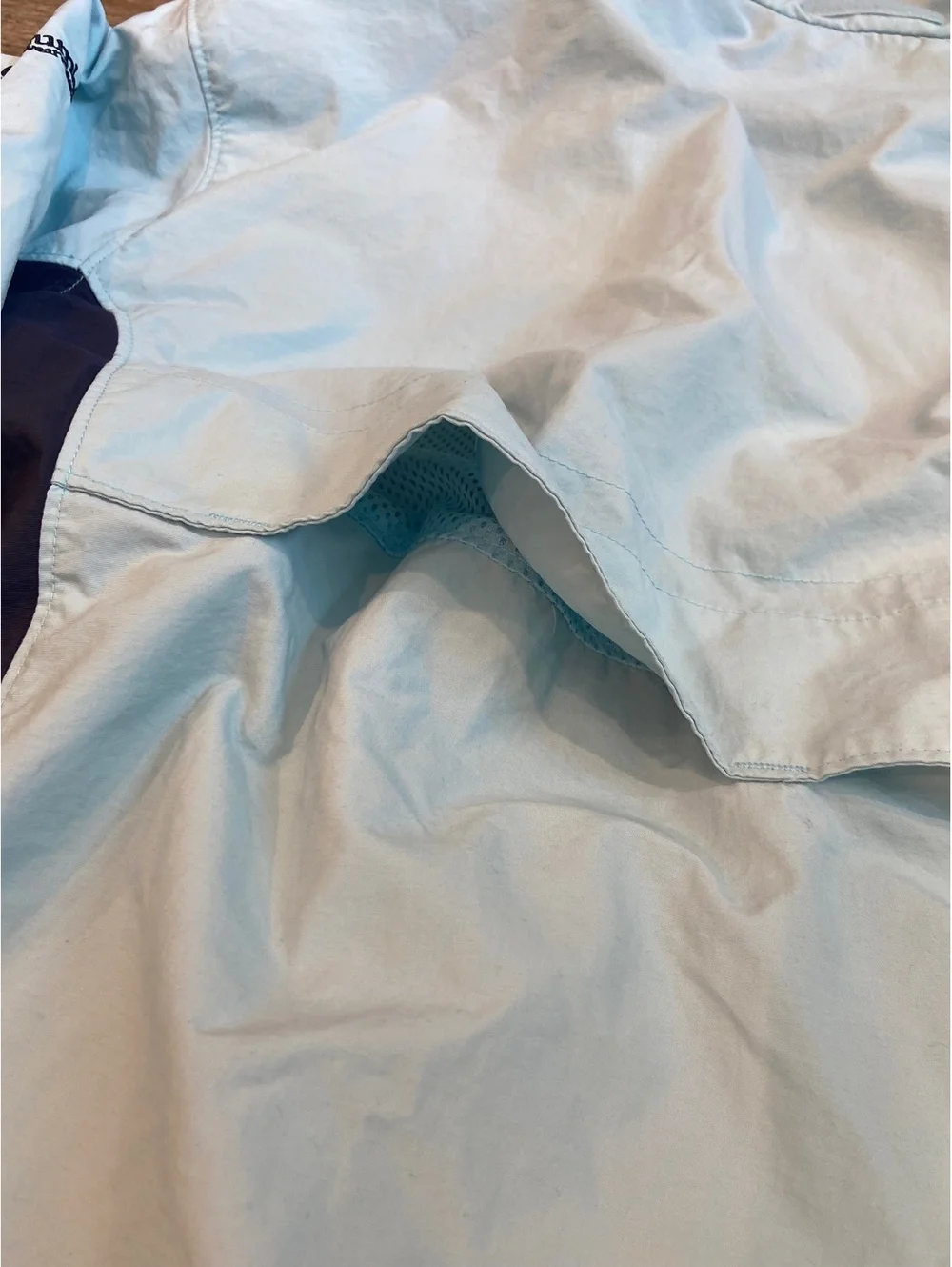 Unisex Columbia Rain Jacket Packable XL Light Blue Adjustable Sportswear